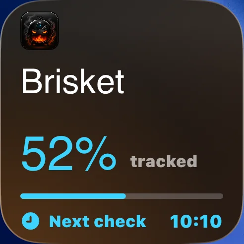 Small active widget screenshot
